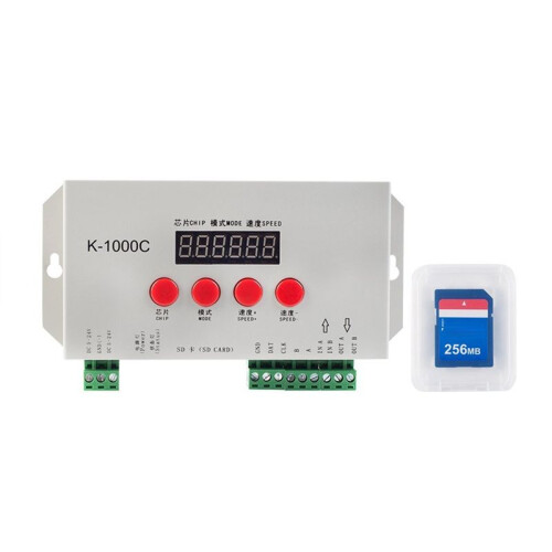Controller Scheda  K1000C Controller RGB WS2801 WS2811 WS2812B LPD6803 LED 2048 Pixel Controller di Programma DC5-24V