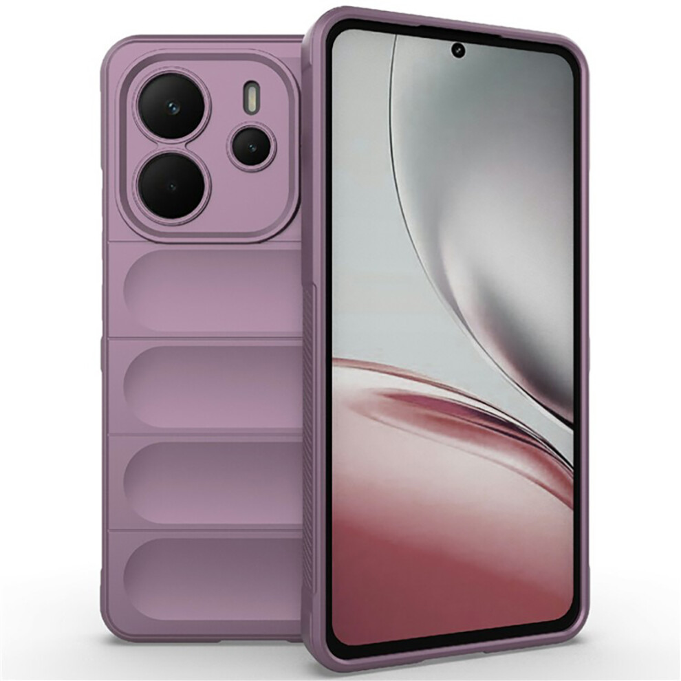 (Light ) Amorus For Xiaomi Redmi Note 14 4G (164.84Mm) Case Shockproof Soft Tpu Rugged Phone Back Cover Purple 6914292575549