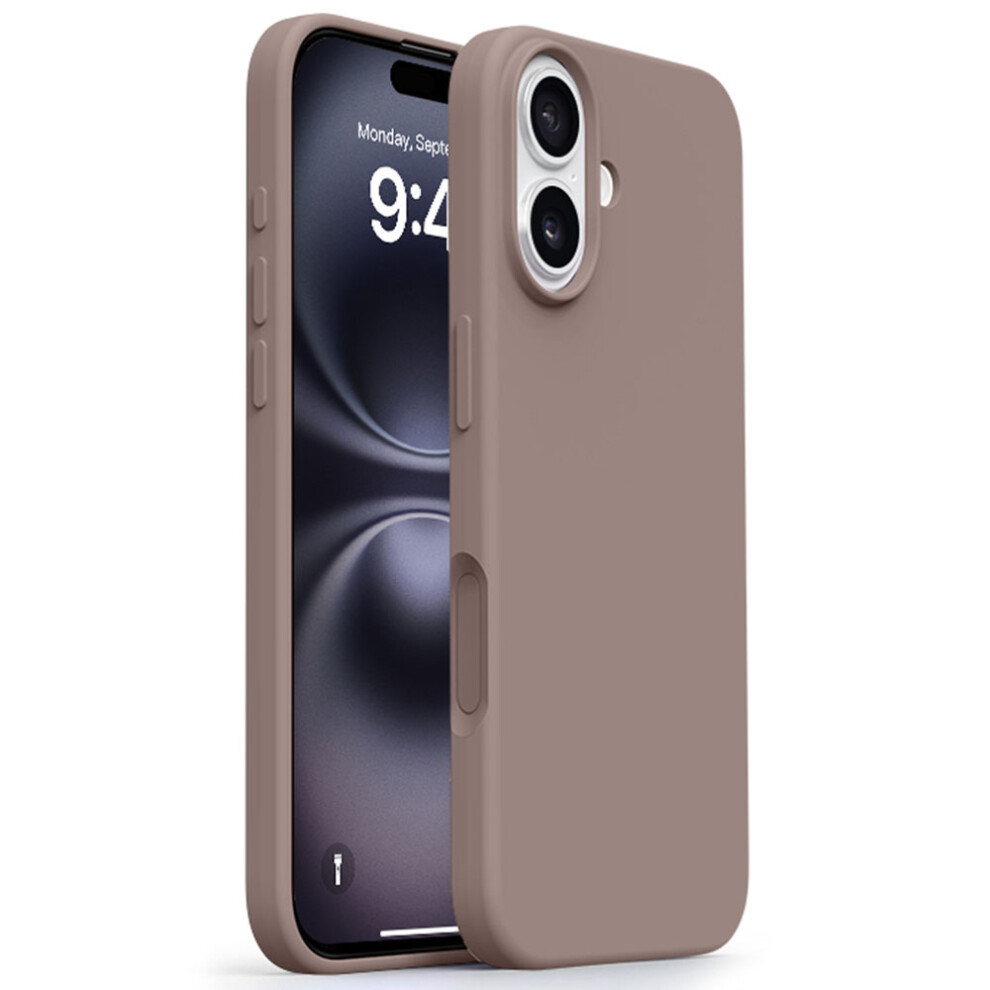 (Chestnut ) For Iphone 17 Case Compatible With Magsafe Ultra Thin Liquid Silicone + Pc Phone Cover Brown 6914290749362