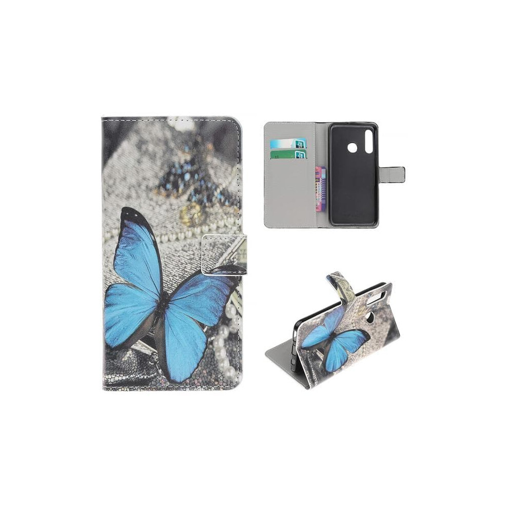 Wallet Case For Huawei P30 Lite Butterfly Blue 962125215564