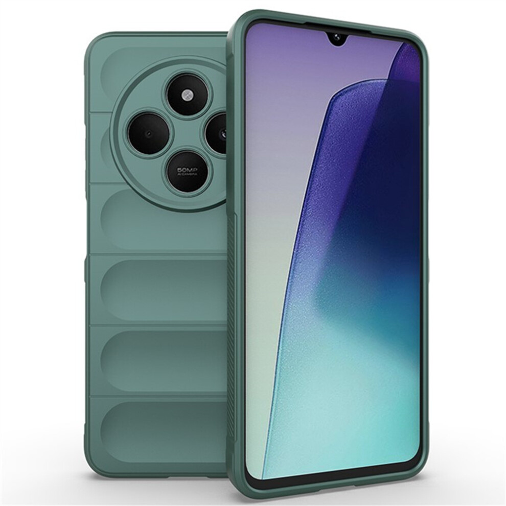 (Green) Amorus Phone Case For Xiaomi Poco C75 4G / Redmi 14R 5G / Redmi 14C 4G Shockproof Soft Tpu Rugged Back Cover Green 6914292696503