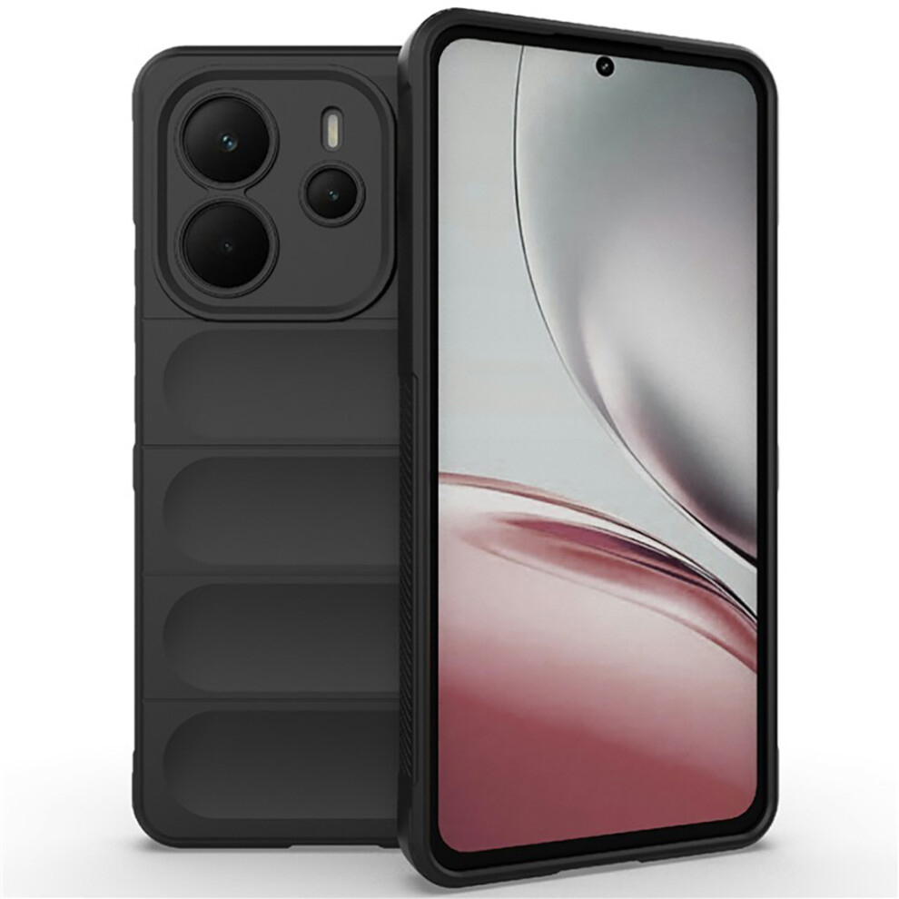 (Black) Amorus For Xiaomi Redmi Note 14 4G (164.84Mm) Case Shockproof Soft Tpu Rugged Phone Back Cover Black 6914292381430