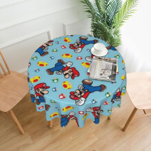 Nappe rectangulaire Mario 152 cm, résistante à l'eau, infroissable et anti-taches, en tissu doux, idéale pour la salle à manger, les fêtes et