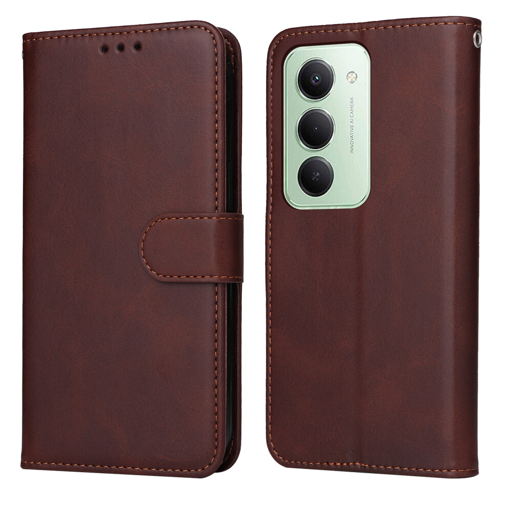 (Brown) For Xiaomi Redmi 15 5G (Global) (169Mm) Case Wallet Pu Leather Folio Flip Phone Cover Brown 6914297832494