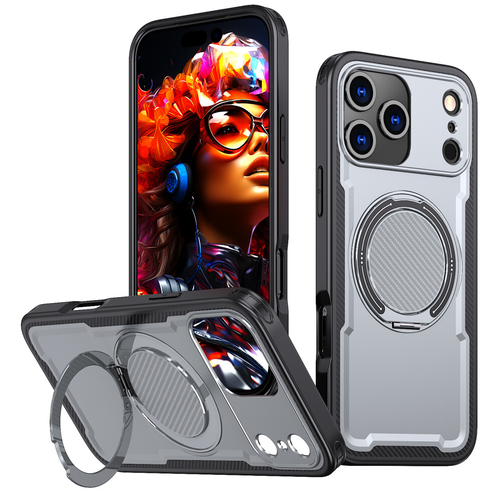 (Grey) For Iphone 17 Pro Max Case Compatible With Magsafe Tpu + Pc Kickstand Phone Cover Grey 6914299532040