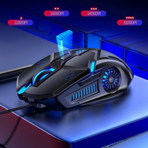 Ποντίκι παιχνιδιών με LED / Ποντίκι υπολογιστή - G5Black 1