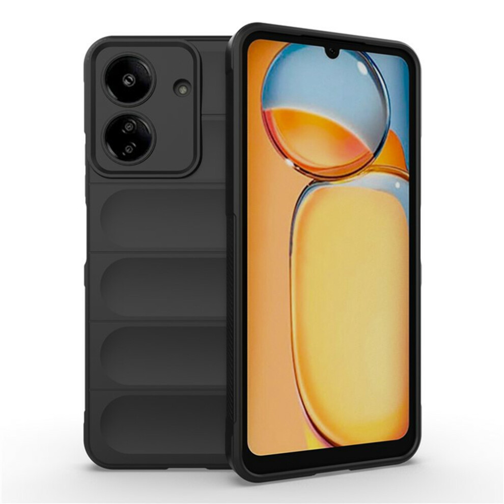(Black) Amorus For Xiaomi Redmi 13C 4G Case Shockproof Soft Tpu Rugged Phone Back Cover Black 6914294383210