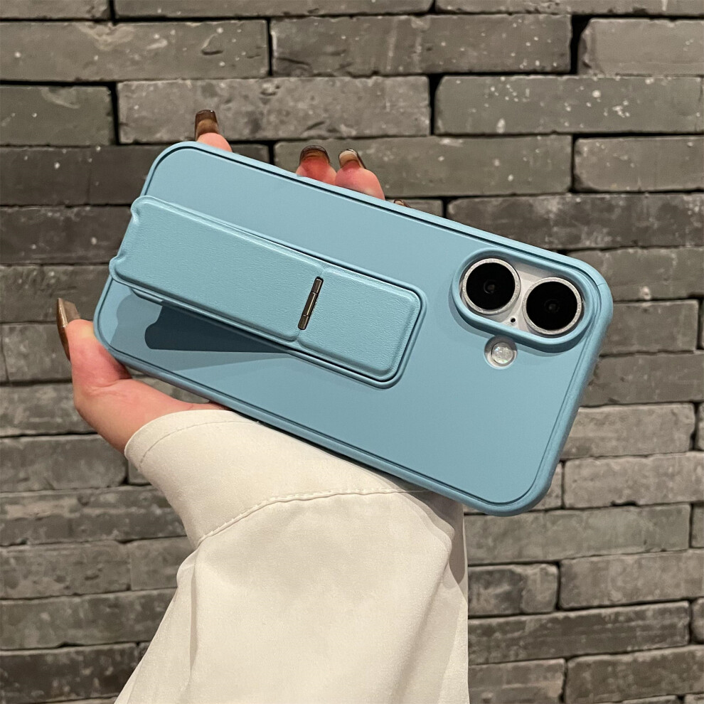 (Cyan) For Iphone 16 Protective Case Tpu + Pc Kickstand Phone Cover Blue 6914293097064