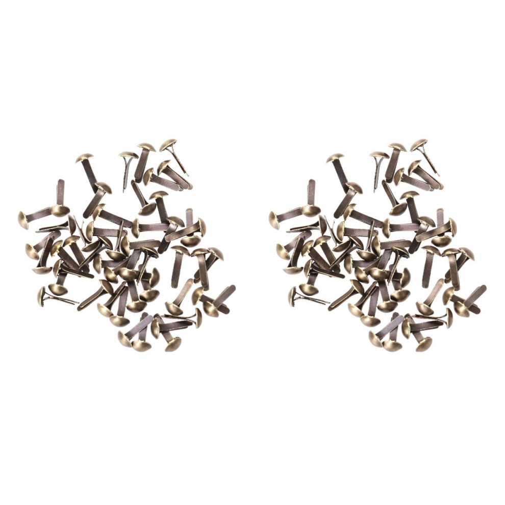 Paper Fasteners Bronze Electroplated Metal Brads 4.5X8mm 972700260704