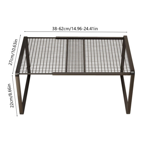 Expandable Closet Shelf Organizer Adjustable Stackable 1 2