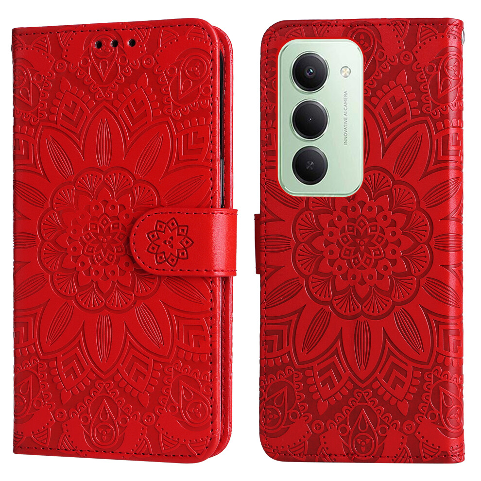 (Red) For Xiaomi Mi 15 4G (Eu) (171Mm) Case Sunflower Imprint Leather Wallet Phone Cover Red 6914292785085