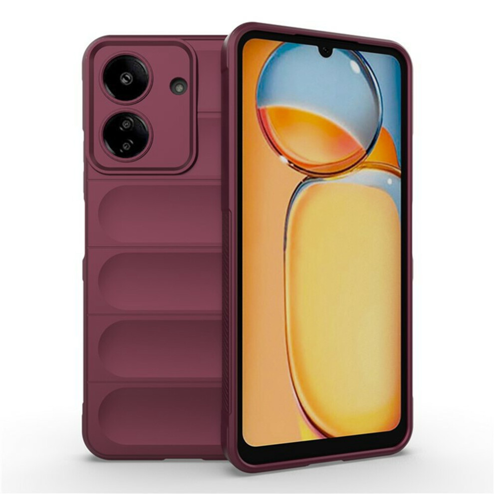 (Wine ) Amorus For Xiaomi Mi 13C 4G Case Shockproof Soft Tpu Rugged Phone Back Cover Red 6914297737751