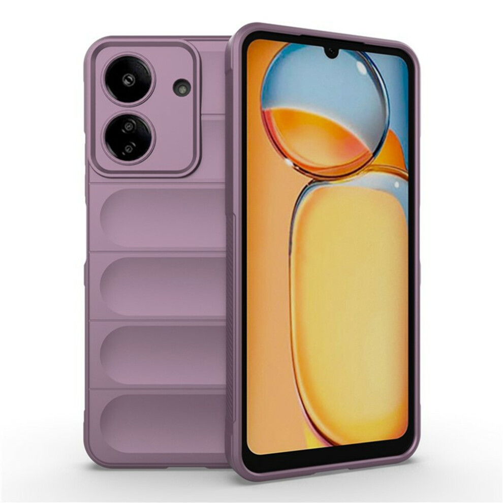 (Light ) Amorus For Xiaomi Redmi 13C 4G Case Shockproof Soft Tpu Rugged Phone Back Cover Purple 6914291056445