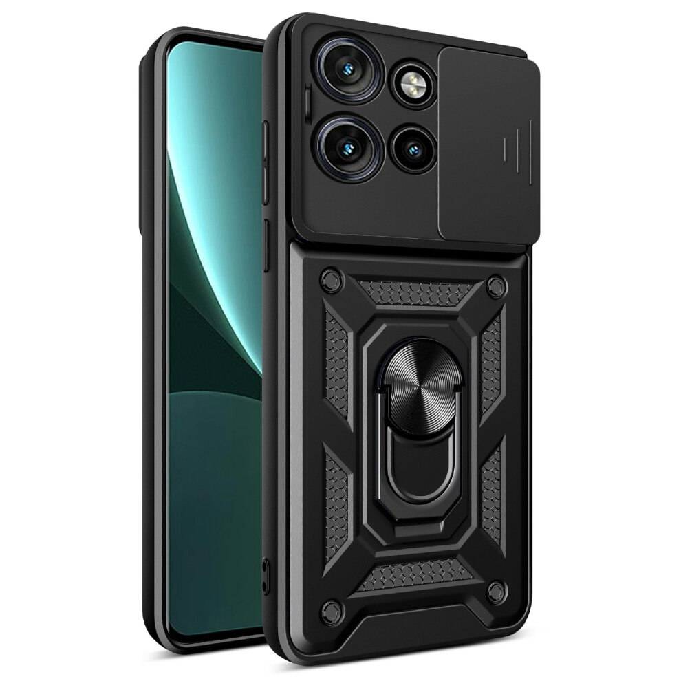 (Black) Amorus For Motorola Edge 60 Neo 5G / Edge 50 Neo 5G / Moto S50 5G / Thinkphone 25 5G Case Kickstand Pc + Tpu Phone Cover With Came Black 6914296815139