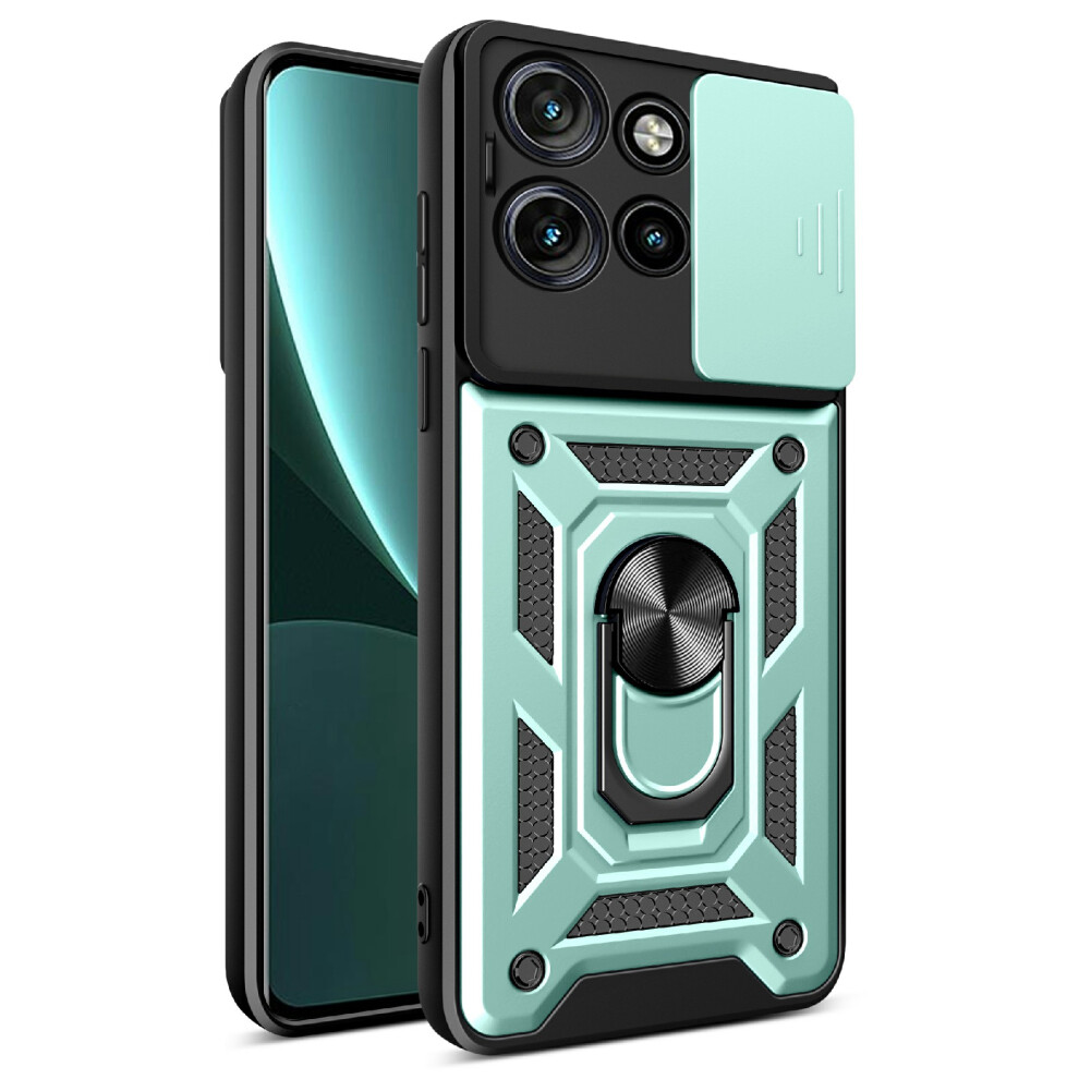 (Green) Amorus For Motorola Edge 60 Neo 5G / Edge 50 Neo 5G / Moto S50 5G / Thinkphone 25 5G Case Kickstand Pc + Tpu Phone Cover With Came Green 6914294096967