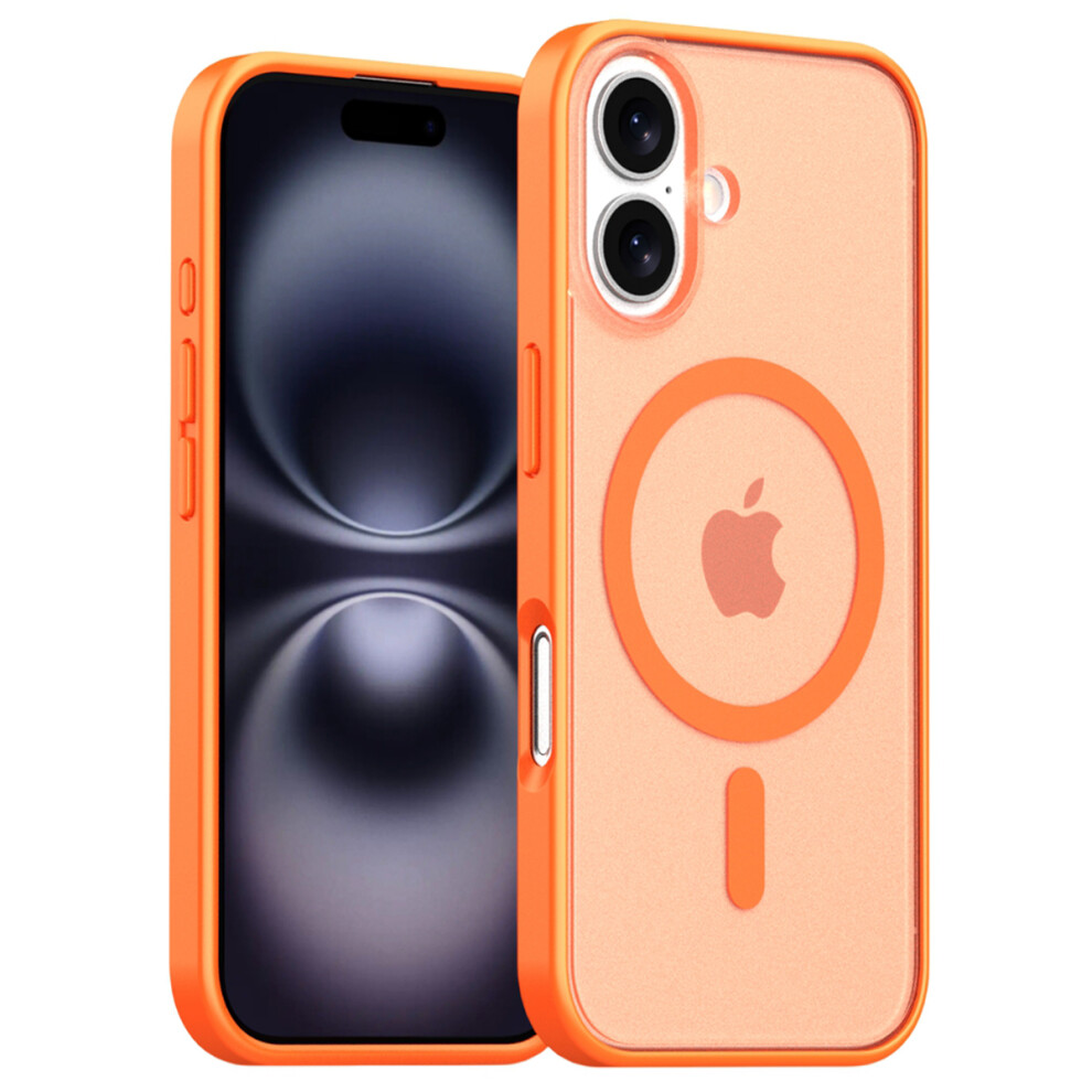 (Orange) For Iphone 17 Case Compatible With Magsafe Skin Feel Frosted Pc + Tpu Phone Cover Orange 6914293608062