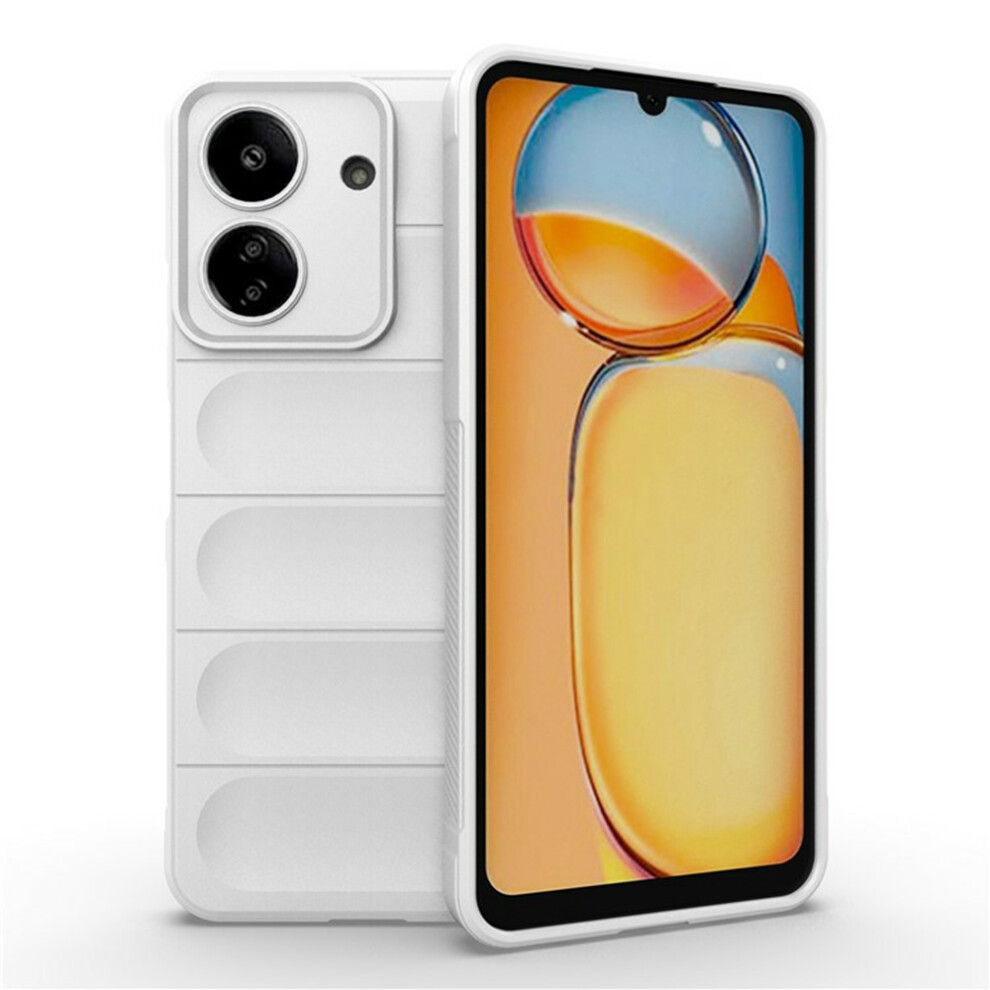 (White) Amorus For Xiaomi Redmi 13C 4G Case Shockproof Soft Tpu Rugged Phone Back Cover White 6914291264482