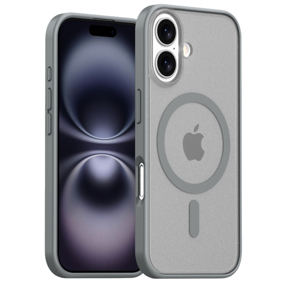 (Grey) For Iphone 17 Case Compatible With Magsafe Skin Feel Frosted Pc + Tpu Phone Cover Grey 6914296419979