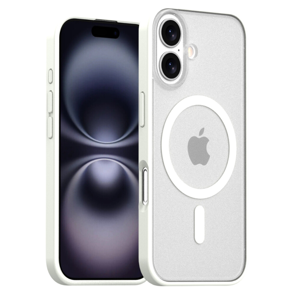 (White) For Iphone 17 Case Compatible With Magsafe Skin Feel Frosted Pc + Tpu Phone Cover White 6914296276817