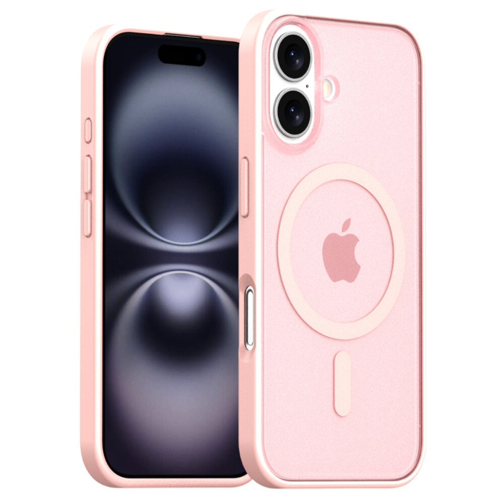 (Pink) For Iphone 17 Case Compatible With Magsafe Skin Feel Frosted Pc + Tpu Phone Cover Pink 6914296378429