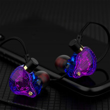 Txmfgh Clear Call oordopjes met LED-verlichting, in-ear, voor gaming, sport en muziek, met bedrade microfoon: transparant buitenoppervlak voor