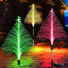 Solar Christmas Tree Lights Outdoor Color Changing Garden