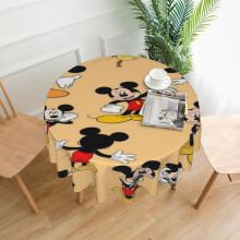 Nappe rectangulaire Mickey Mouse, en tissu doux, imperméable, infroissable et anti-taches, 152 cm (60 pouces), idéale pour la salle à manger, les