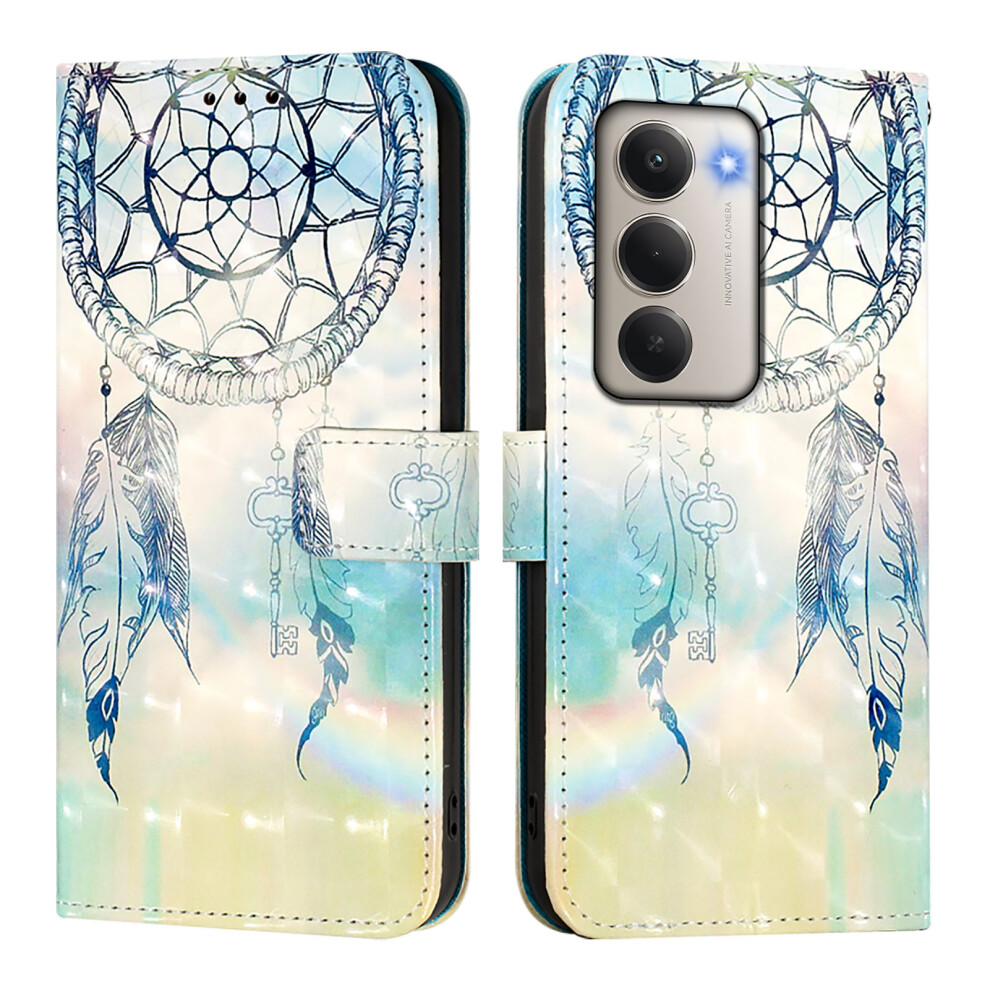 (Dream Wind Chime) For Xiaomi Redmi 15 5G (Global) (169Mm) Leather Case Pattern Printing Wallet Stand Mobile Cover With Strap 6914296152890