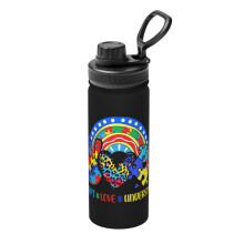 Botella de agua isotérmica de 532 ml (18 oz) para concienciar sobre el autismo.