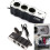 Biltænderstiksplitter 3-vejs 1 USB 12V/24V 2