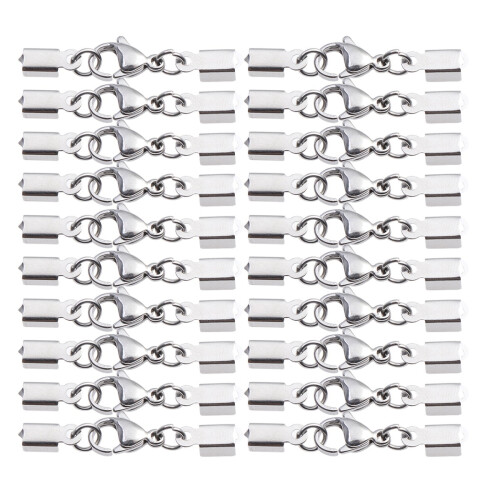 Sterling Silver Pendant Clasp Necklace Extender 80 pcs 2