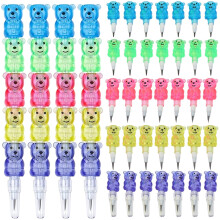 Conjunto de 15 Lápis Mecânicos em Formato de Ursinho para Montar - Ideal para Crianças - Brinquedo e Lembrancinhas para Festas Infantis