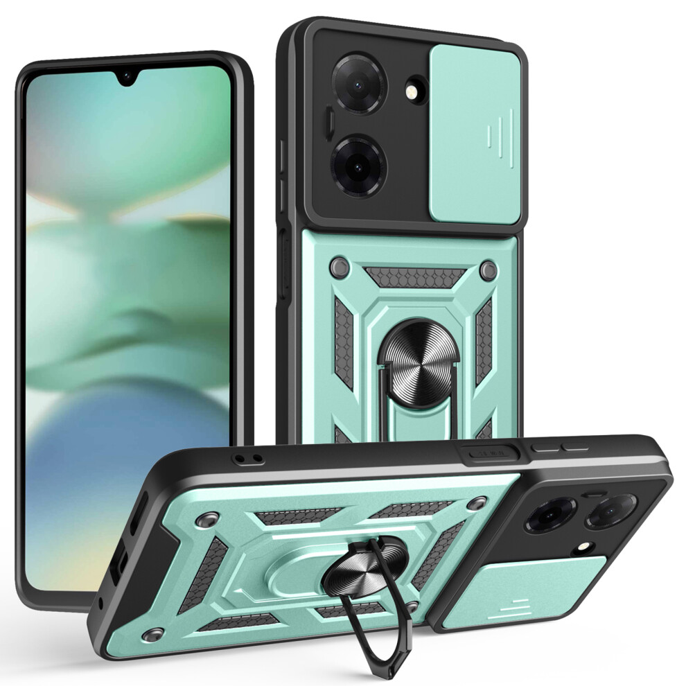 (Green) Amorus For Xiaomi Redmi A5 Nfc (Eu) (173.45Mm) Case Kickstand Pc + Tpu Phone Cover With Camera Lens Slider Green 6914295939348
