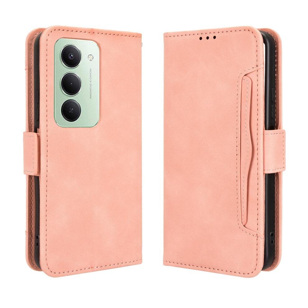 (Pink) For Xiaomi Redmi 15 5G (Global) (169Mm) Leather Case Phone Wallet Cover With Multiple Card Slots Pink 6914294377387