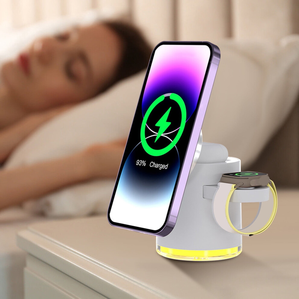 Txmfgh 3-In-1 Magnetic Wireless Charger 15W Light 972700668401