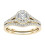 CHOII oval white fire opal stack ring for women 1