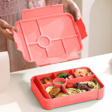 FloHua Weihnachts-Lunchbox (erwärmbar) – Ideal für Haushalt und Studenten – Versiegelte Lunchbox mit Besteck und Löffel – Aufbewahrungsbox
