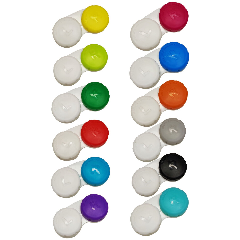 Contact Lens Case Colorful 12-Piece Leak-Proof 972700658907