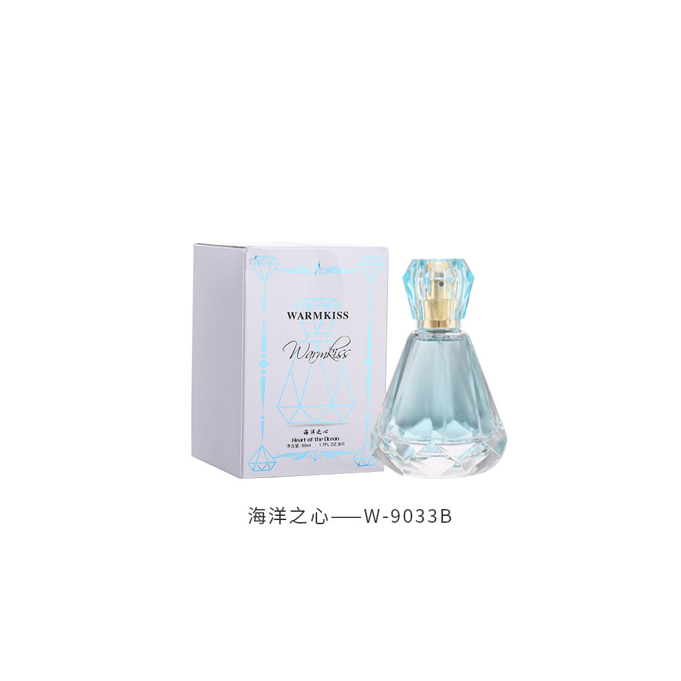 Warmkiss (Warmkiss Heart Of The Ocean Perfume) Diamond Shaped Unisex Eau De Toilette, Long Lasting Fresh Ocean Fragrance Spray