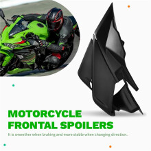 Kit Spoiler Anteriore Aerodinamico con Alette per Carenatura Nuda con Carico Aerodinamico per Moto per ZX-4R 2023 2024