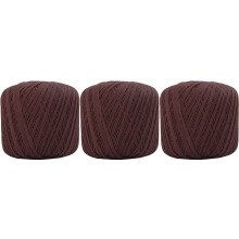 Threadart crochet thread size 10 chocolate brown 3-pack
