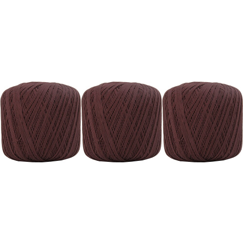 Threadart crochet thread size 10 chocolate brown 3-pack