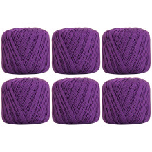 Purple Crochet Thread 3 6-Pack 100% Mercerized Cotton 50g