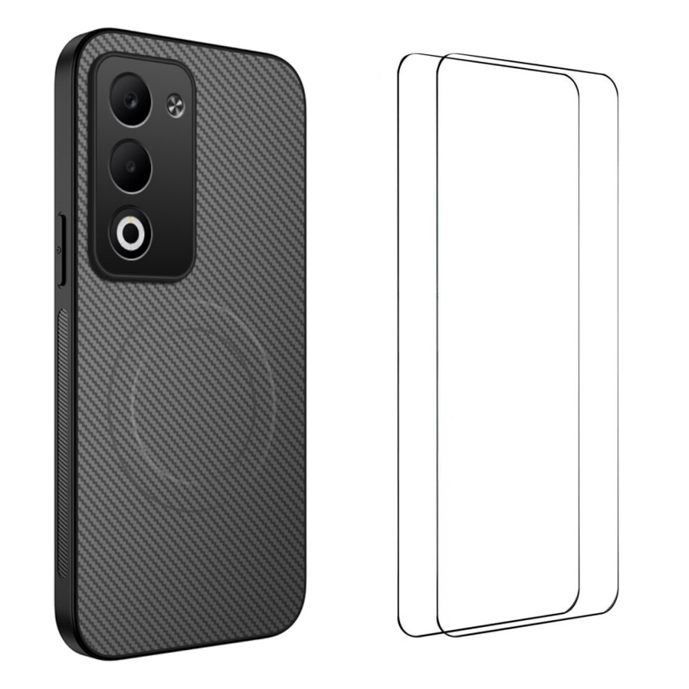 (Grey) Wanlonfeng For Xiaomi Redmi 15 4G (Eu) (171Mm) / Xiaomi Redmi 15 5G (Eu) (171Mm) Magnetic Case Tq1 Series Carbon Fiber Texture Pc Grey 6914294776784