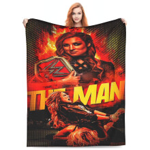 Couverture Becky Lynch en flanelle polaire ultra douce 50x60