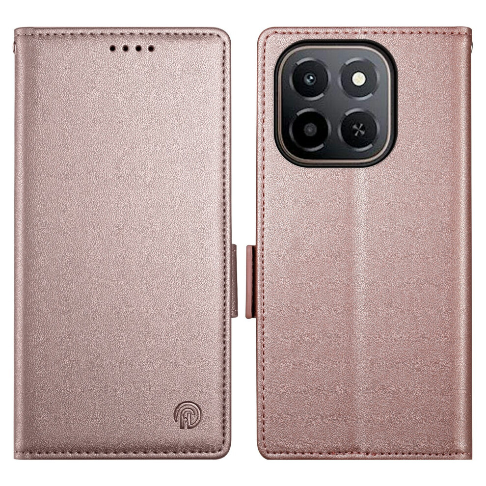 (Rose ) For Honor X6c 4G / X5b / X5b Plus Stand Case Pu Leather Wallet Phone Cover Gold 6914299393979