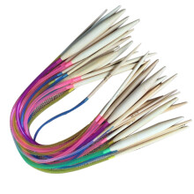 Circular Knitting Needles Set 40cm 2.0–10mm 18 Pairs