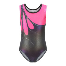 Girls' gymnastics leotards shiny athletic unitards 5-14