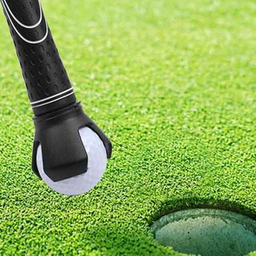 Golf Ball Picker Rubber Tip Zinc Alloy Black