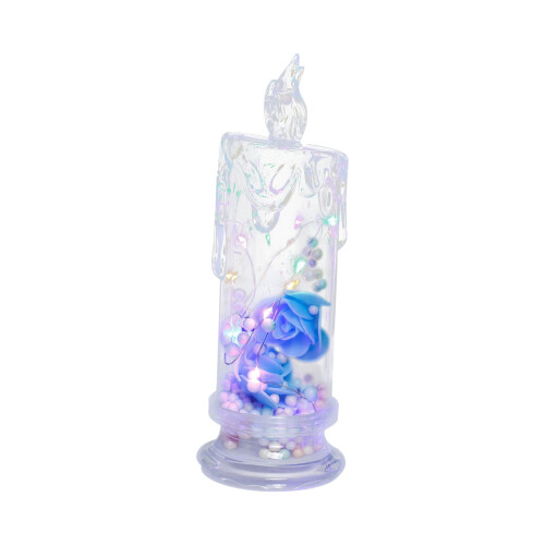 LED Electronic Candle Night Light Transparent Rose 1 Pack 1